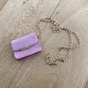 Tyler Ellis Micro Mini Candy Clutch Velvet Purse in Pink